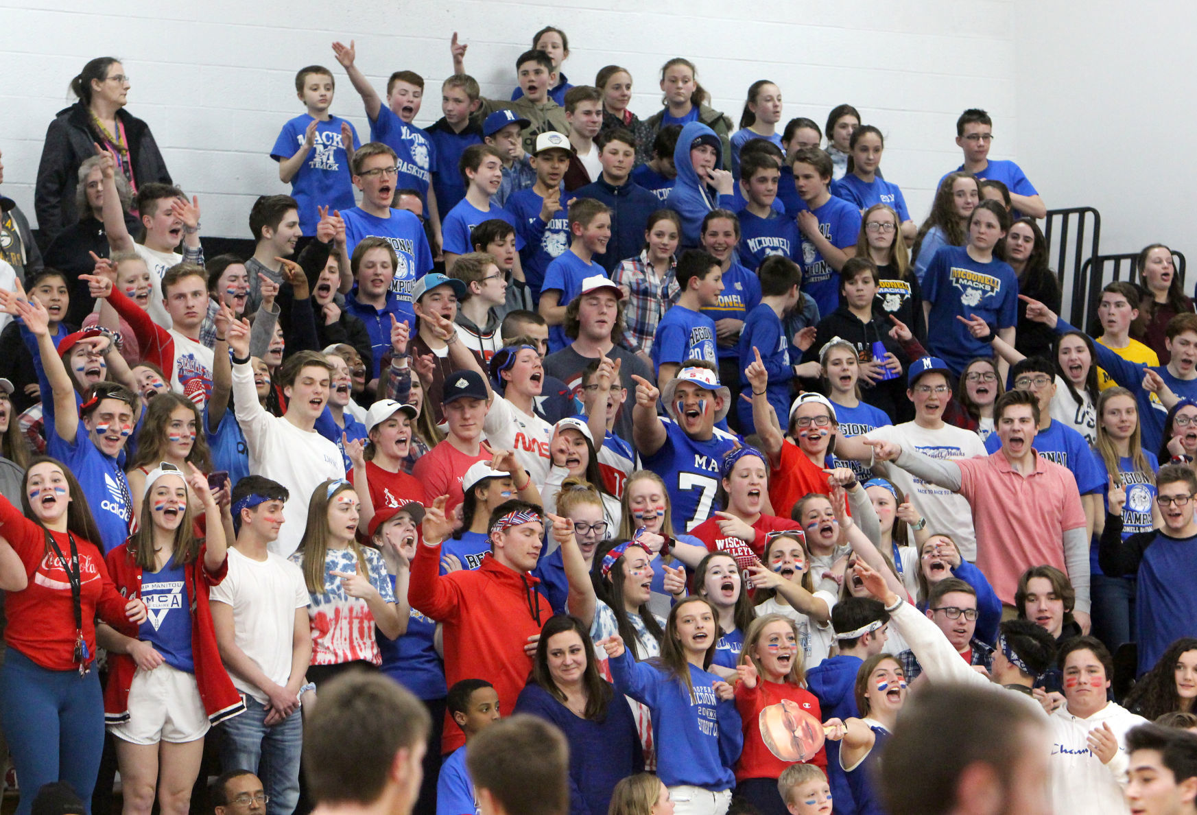 Athens vs McDonell boys basketball at Eau Claire Memorial 3-7-19
